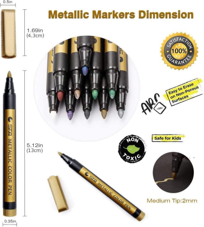 Christmas Hot Sale [50% OFF] Metallic Marker Pens - Set of 8 Color