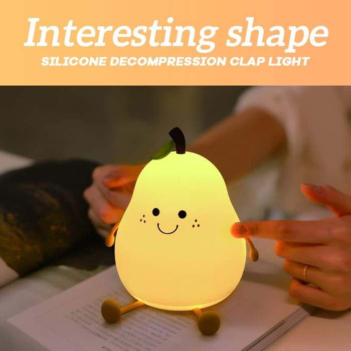 Pear-shaped Silicone Decompression Clap Light