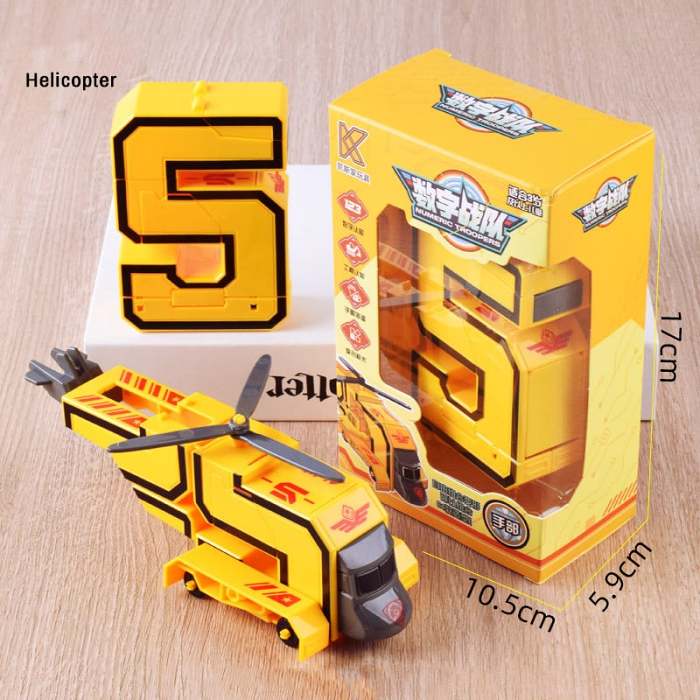 Number Transforming Toy Car Robot