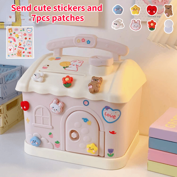 The 2nd one is 50%off-Kawaii Piggy Bank Anime Cartoon Cute Square Money Boxes Piggy Bank