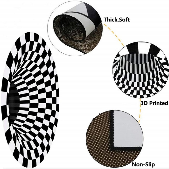 3D Vortex Illusion Rugs