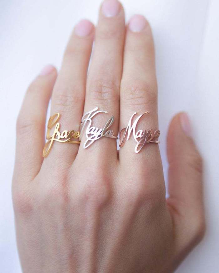 Ins wind stainless steel adjustable ring