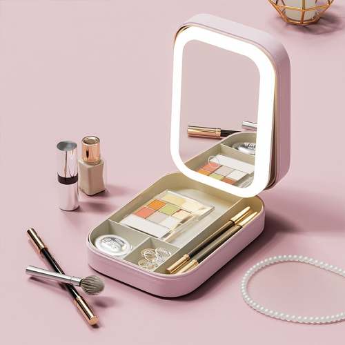 2024 Hot Sale  Cosmetic storage box with a lighted mirror
