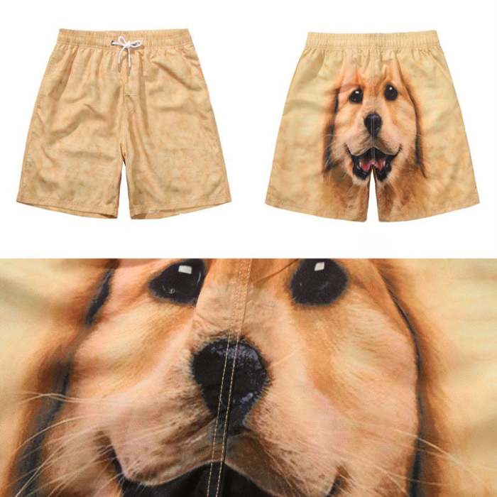 Funny Golden Retriever Casual Quick-drying Shorts