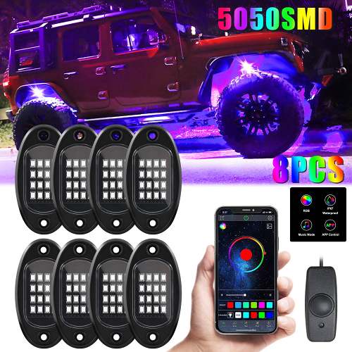 Led Car Atmosphere Chassis Lights RGB Colorful Music Rhythm Lamp