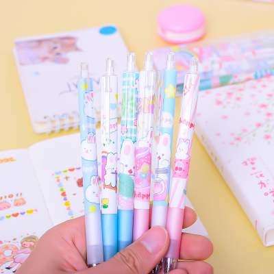 Cartoon Bunny Student Stationery Writing Neutral Black Signature Pen
