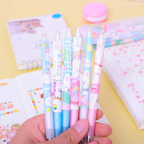 Cartoon Bunny Student Stationery Writing Neutral Black Signature Pen