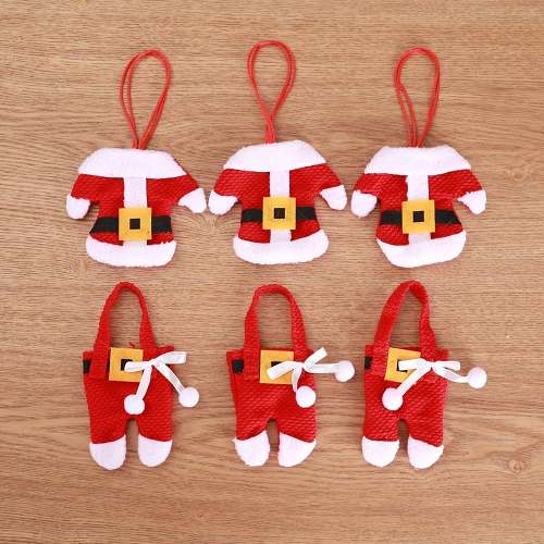 6 Pieces Christmas Silverware Holders Knife Fork Pouch Bag
