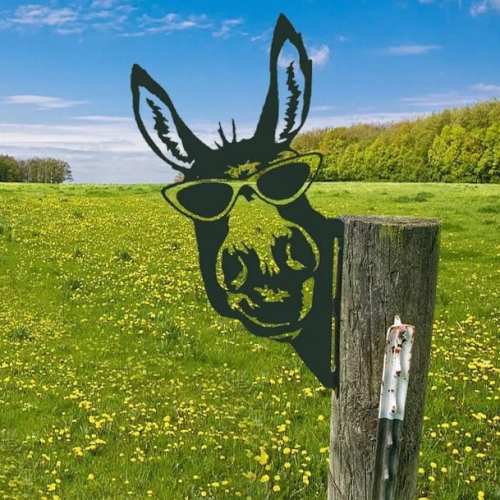 Buy 2 Free Shipping&Get 5% OFFPeeping Metal Farm Decor Garden Decor Animal Art