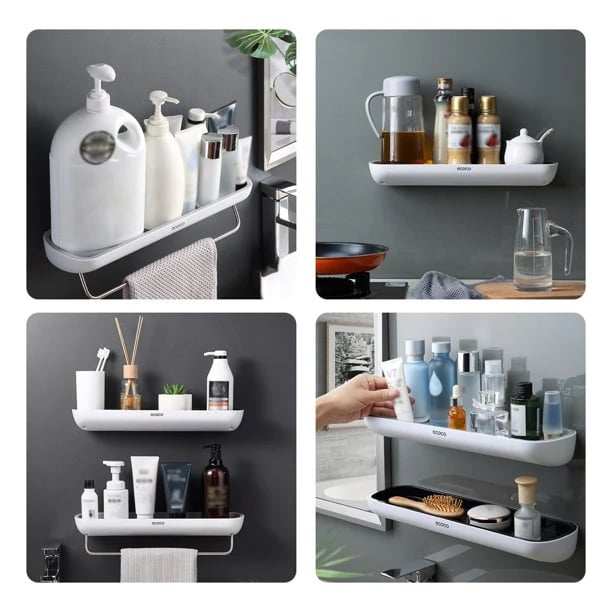 EasyMount Bathroom Storage Shelf - No Drilling Required