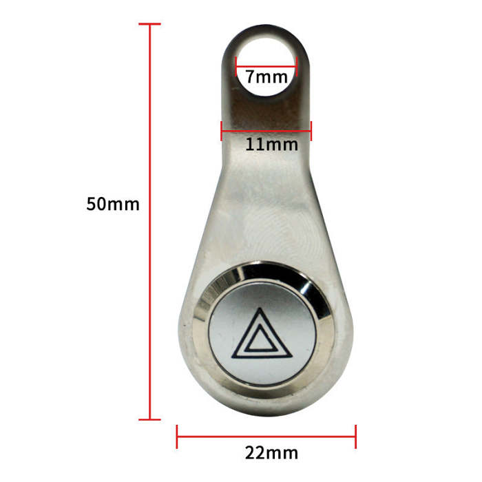 Metal Button Double Flashing  With Light Ring