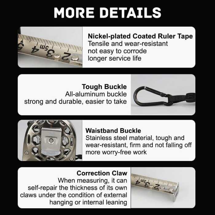 Stainless Steel Anti-corrosion Retractable Metric Ruler