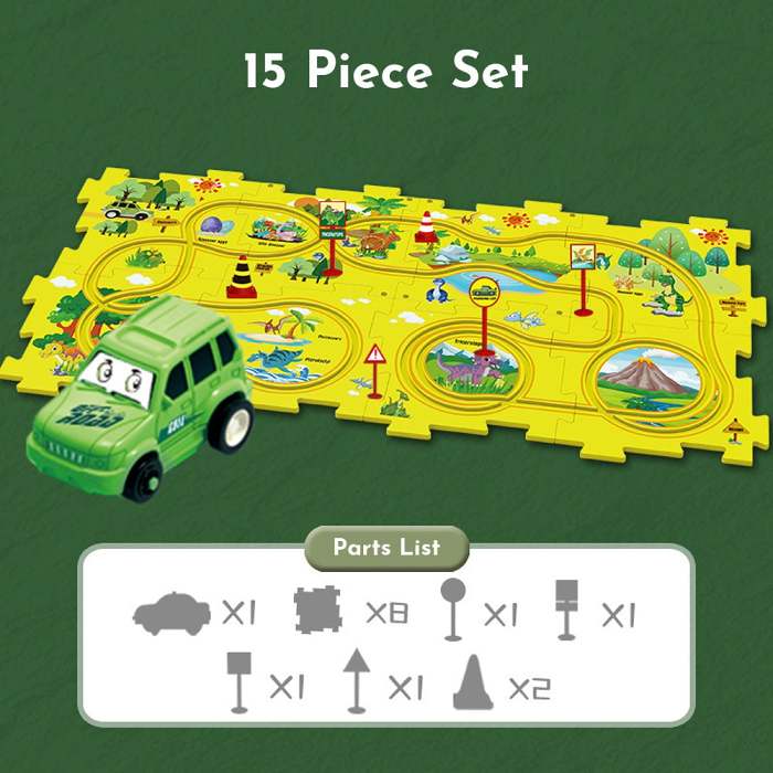 Christmas Gift-Kids Car Track Puzzle Set