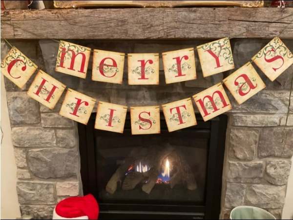 Vintage Style Christmas Banner