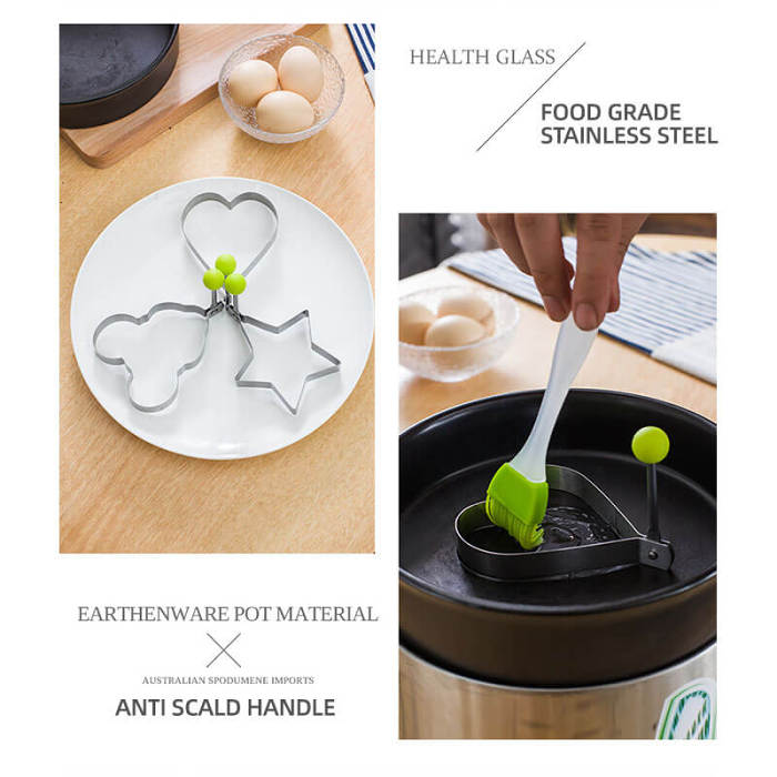 Home Essentials-Stainless Steel Fried Egg Molds
