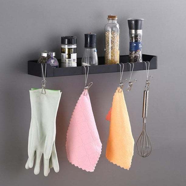 Stainless Steel Long Tail Clip with Hooks--4 PCs/Set