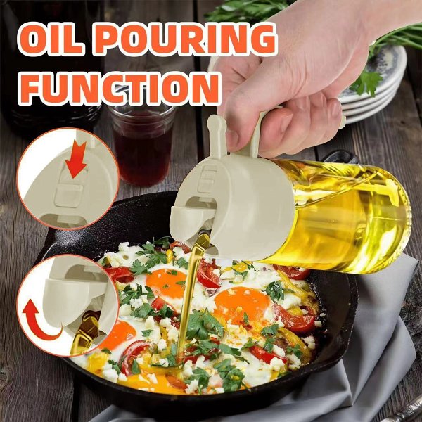 2 in 1 Olive Oil Dispenser and Oil Sprayer
