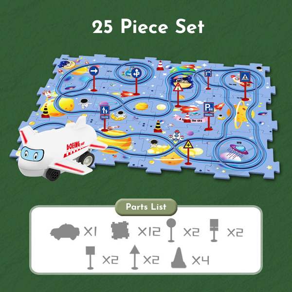 Christmas Gift-Kids Car Track Puzzle Set