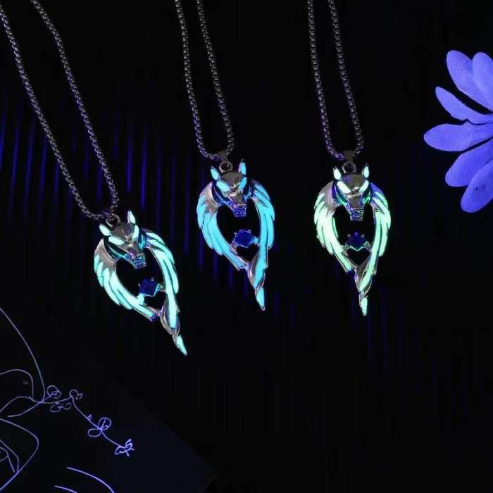 Glowing wolf necklace--SAVE A WOLF