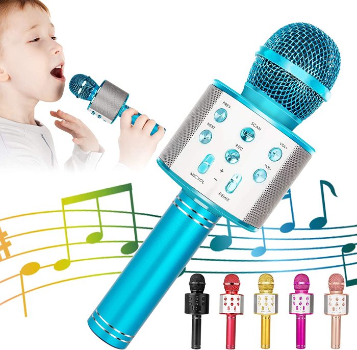 Wireless Bluetooth 3-In-1 Karaoke Mic Speaker