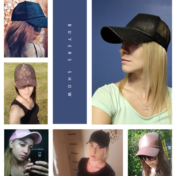 (FLASH SALE-50% OFF TODAY) Glitter Ponytail Baseball Cap-Buy 3 Free Sh