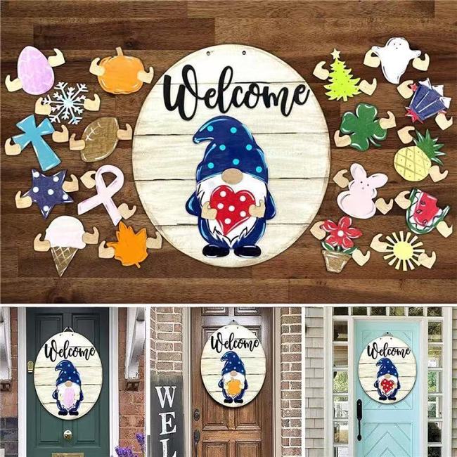 Cute Gnomes Door Hanger