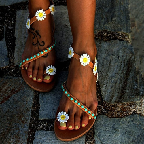 2024 Hot SaleWomen's Summer Sandals With Daisies