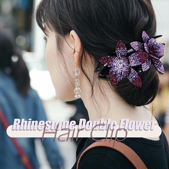(Last Day Promotions-50% OFF) Rhinestone Hair Bun Claws Holders — Bu