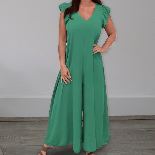 2024 SUMMER NEW RUFFLED WIDE-LEG CASUAL JUMPSUIT