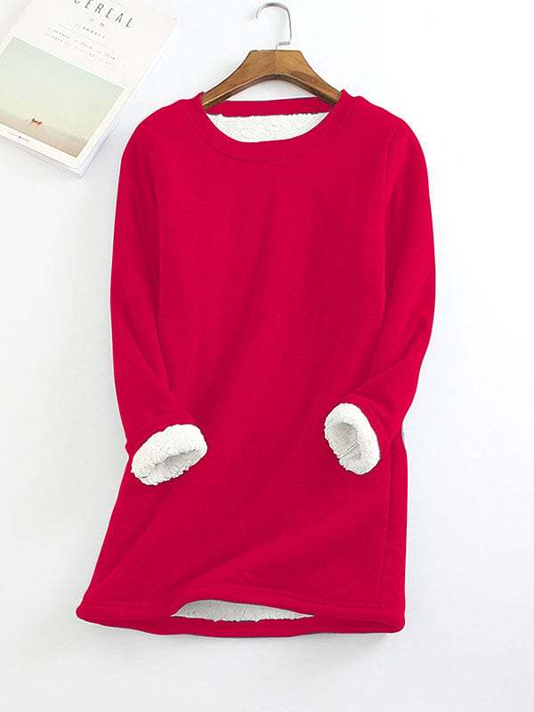 Get ready for the cold seasonWomen‘s NEW Casual Cotton Round Neck Solid Sweatshirt (S-5XL)♀