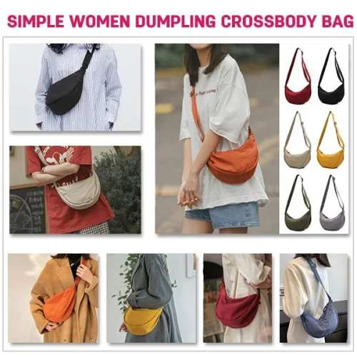 Simple Women Dumpling Crossbody Bag