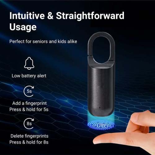 49% OFFPortable Smart Fingerprint Padlock
