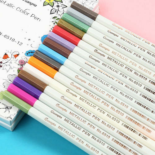 Color black card album color metal pen