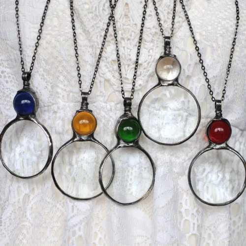 Magnifying Glass Pendant Necklace
