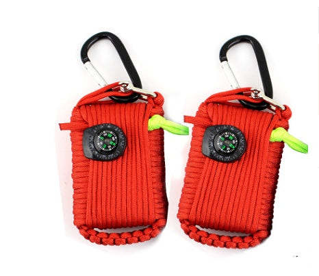 Camping bag climbing umbrella rope equipment kit hand-woven process escape emergency self-help kit outdoor supplies