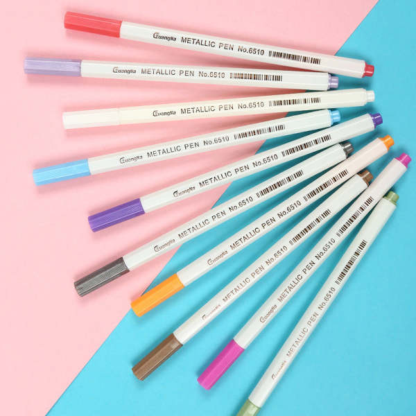 Color black card album color metal pen