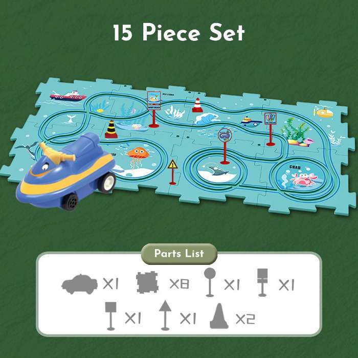 Christmas Gift-Kids Car Track Puzzle Set