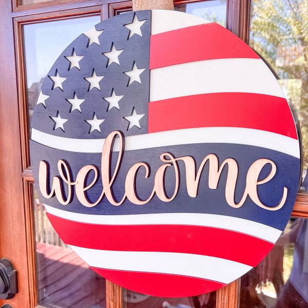 U.S. Sellers4th of July Patriotic Decorations - Red White Blue Woo