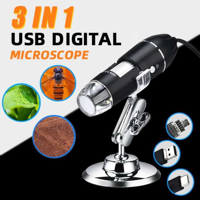 3 In 1 Usb Digital Microscope（Get a free mobile phone adapter）