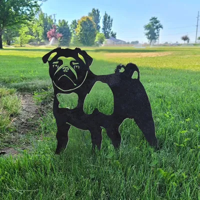 Pug Metal Silhouette
