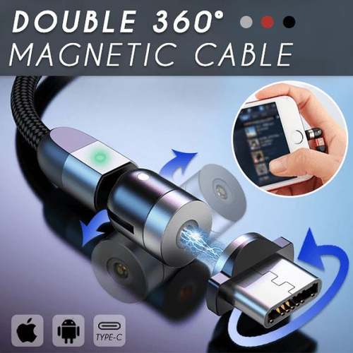(Early Christmas Sale-SAVE 48% OFF) Double 360° Magnetic Cable -B