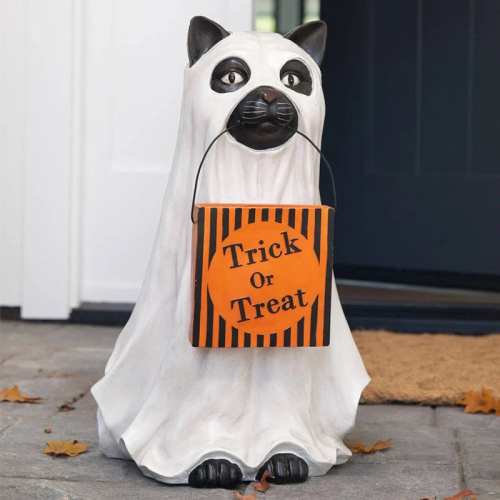 Halloween Pumpkin Ghost Candy Bowl Holder