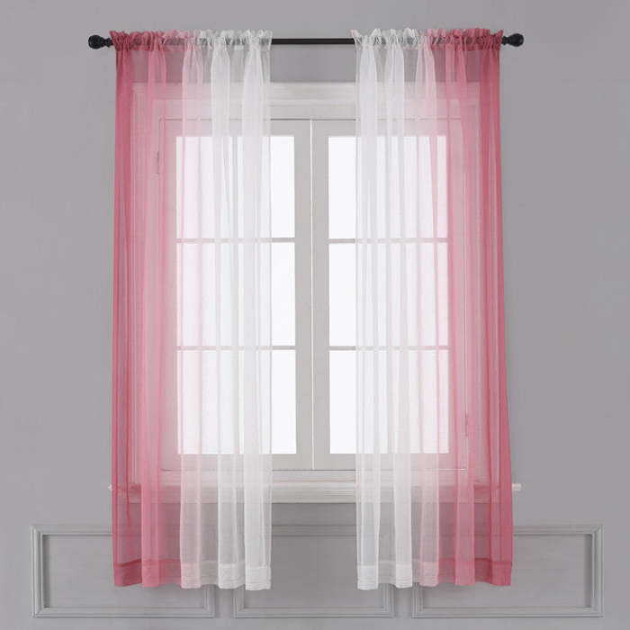 Left And Right Gradient Color Curtain Window Screen Finished Product