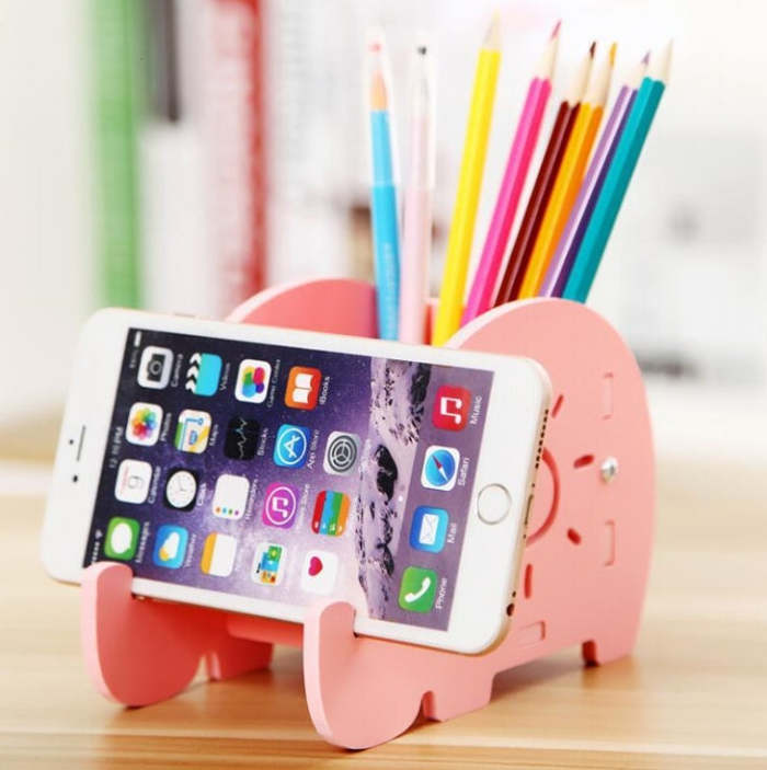 Multi-function pen holder creative student cartoon children desktop small storage box