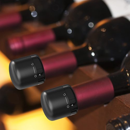 Vacuum Wine Bottle Stopper with Twist Lock - [Reusable Wine/ Beer/ Cha