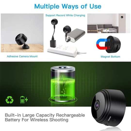 1080p Magnetic Upgrade Mini WIFI Camera Wide Angle