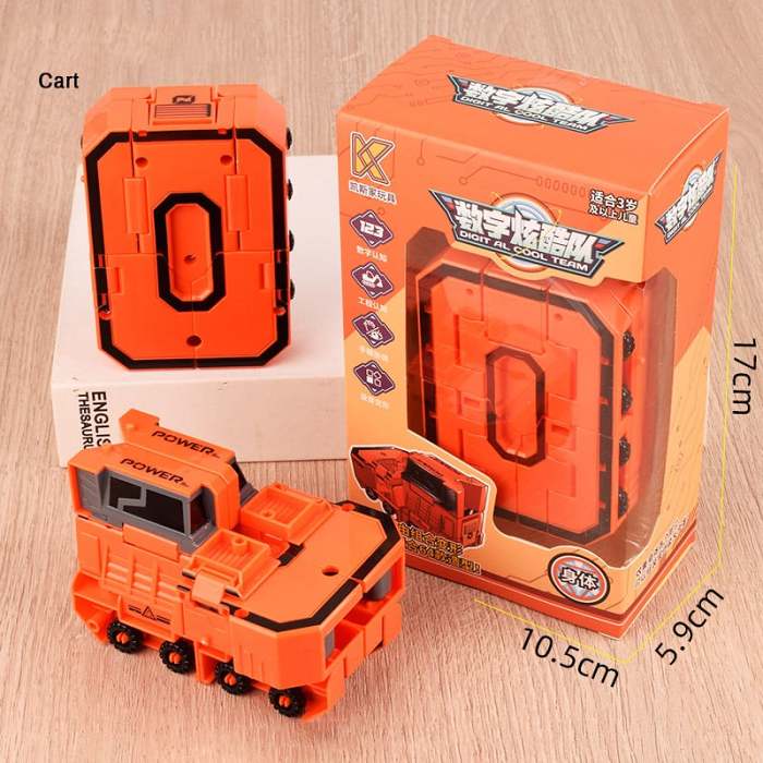 Number Transforming Toy Car Robot
