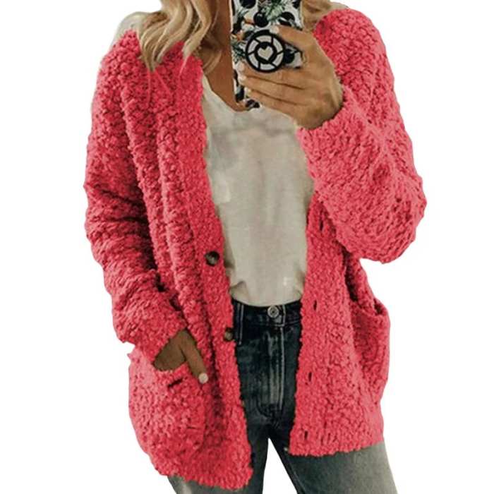 Autumn And Winter Plus Size Cardigan Casual Velvet Short Jacket