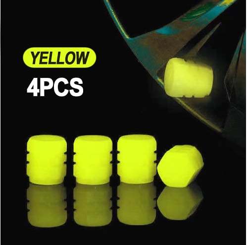 (2024 New Year Hot Sale) 49% OFF Glow in The Dark Valve Caps (Universal Fits Any Car)