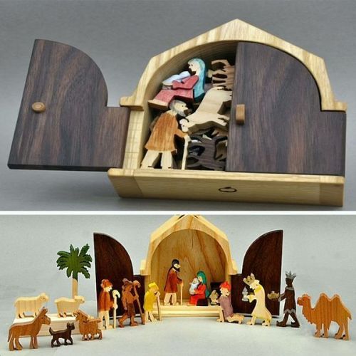 Clearance Sale 49%-The Christmas Story Unique Nativity Set Wooden Nativity Scene